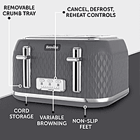 Breville Curve 4 Slice Toaster Chrome Breville Curve 4 Slice Toaster Chrome