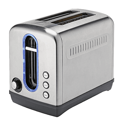 Cookworks Brushed Illuminated 2 Slice Toaster