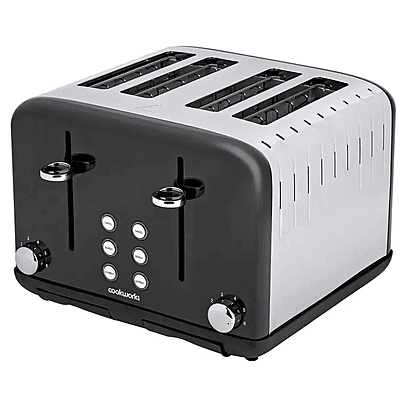 Cookworks Metal Pyramid 4 Slice Toaster