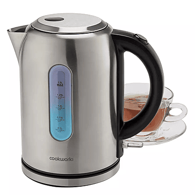 Cookworks Brushed Illuminating Kettle Stainless Steel