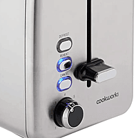 Cookworks Brushed 2 Slice Toaster