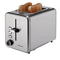 Cookworks Brushed 2 Slice Toaster