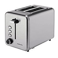 Cookworks Brushed 2 Slice Toaster