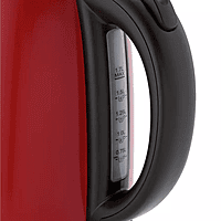 Cookworks Brushed Stainless Steel Kettle - Red Cookworks Brushed Stainless Steel Kettle - Red