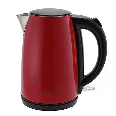 Cookworks Brushed Stainless Steel Kettle - Red
