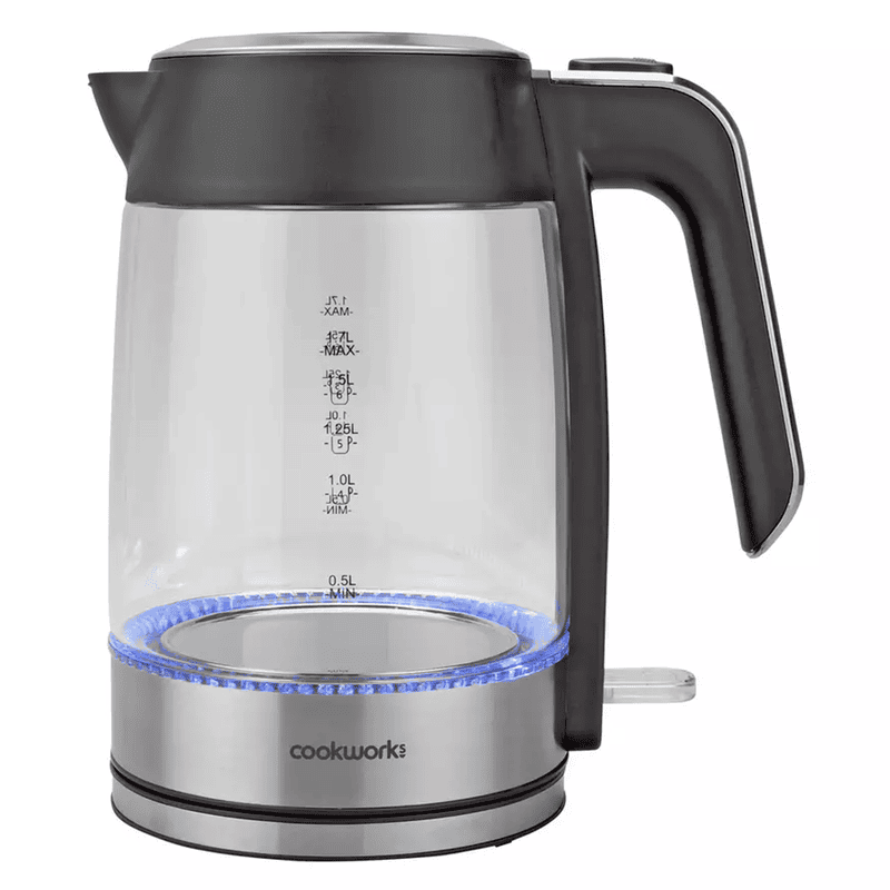 Cookworks Stainless Steel Glass Kettle Cookworks Stainless Steel Glass Kettle