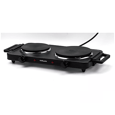 Cookworks Table Top Hob Hotplate Double