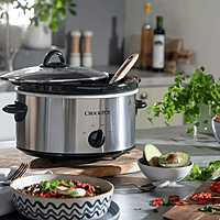 Crockpot 3.7L Slow Cooker Stainless Steel Crockpot 3.7L Slow Cooker Stainless Steel
