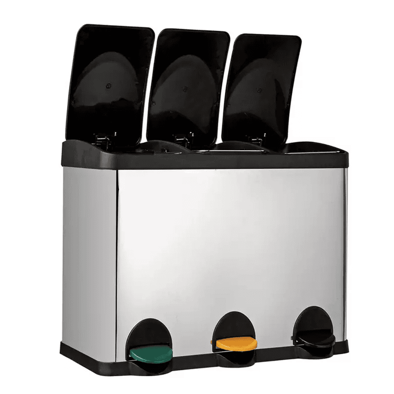 Habitat 45 Litre Triple Compartment Recycling Bin Habitat 45 Litre Triple Compartment Recycling Bin