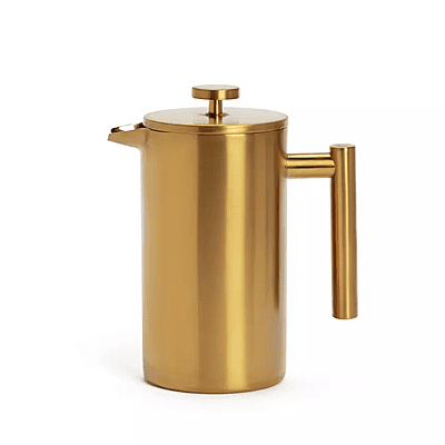Habitat Double Walled 8 Cup Cafetiere - Gold