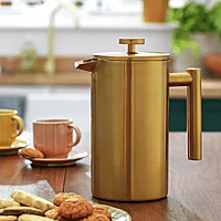 Habitat Double Walled 8 Cup Cafetiere - Gold Habitat Double Walled 8 Cup Cafetiere - Gold