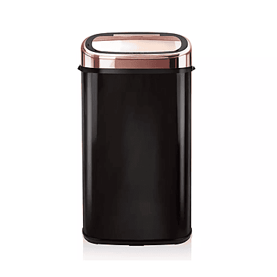 Tower Sensor Bin 58Ltr - Black & Rose Gold
